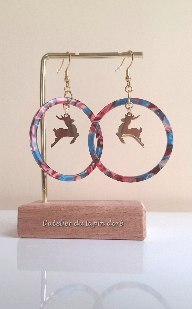 Boucles d'oreilles Rennes ou Sapins