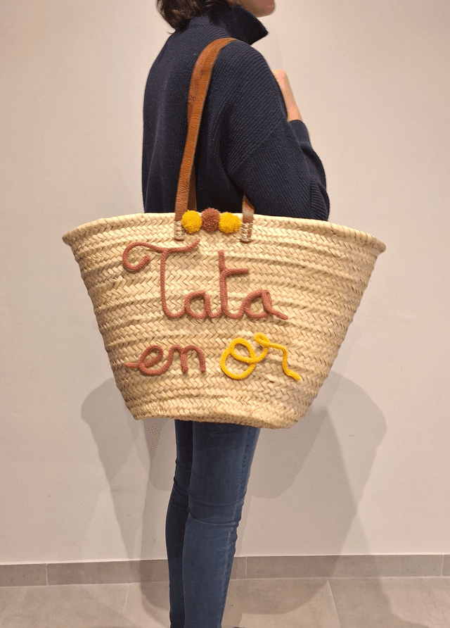 Panier plage/marché en tricotin personnalisé