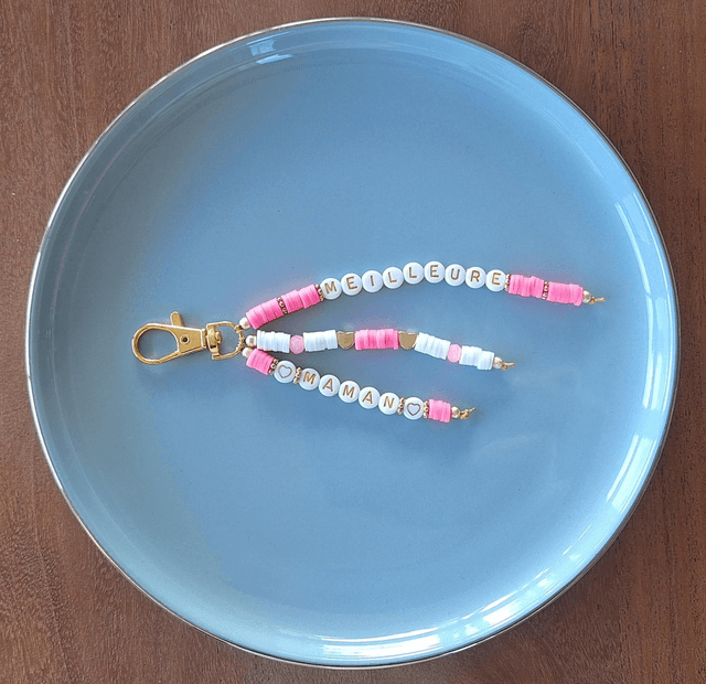 Porte-clés personnalisé en perles