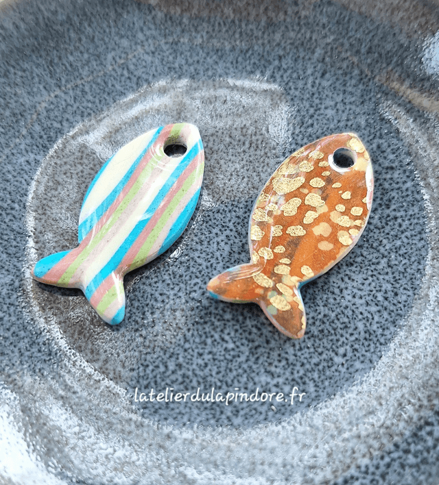 Pampilles réversibles Poisson (vendues sans créoles)