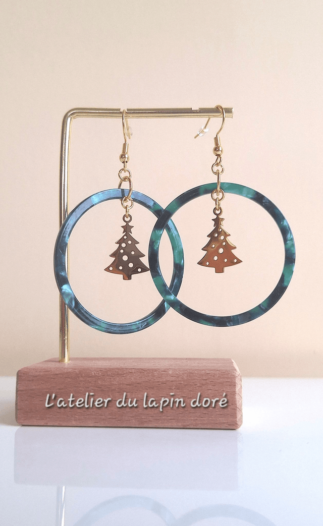Boucles d'oreilles Rennes ou Sapins