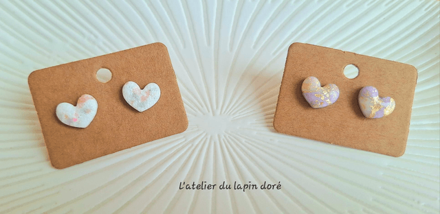 Boucles d'oreilles clou Coeur