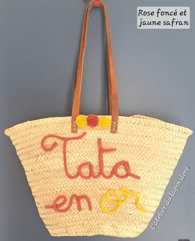 Panier plage/marché en tricotin personnalisé
