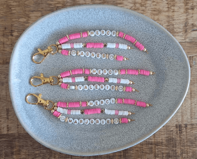 Porte-clés personnalisé en perles