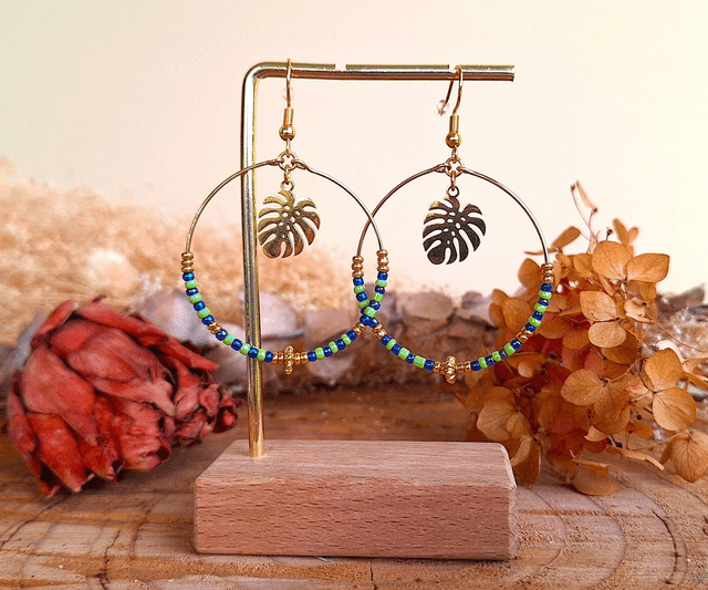 Boucles d'oreilles créoles Tropicale
