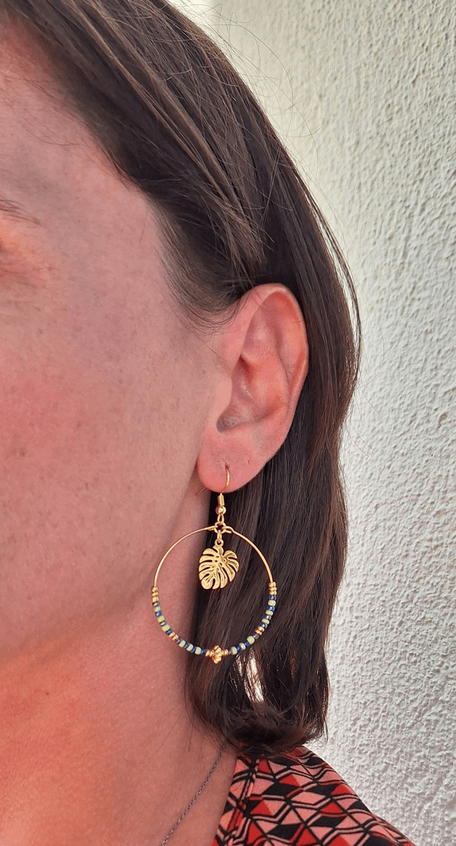 Boucles d'oreilles créole Tropicale