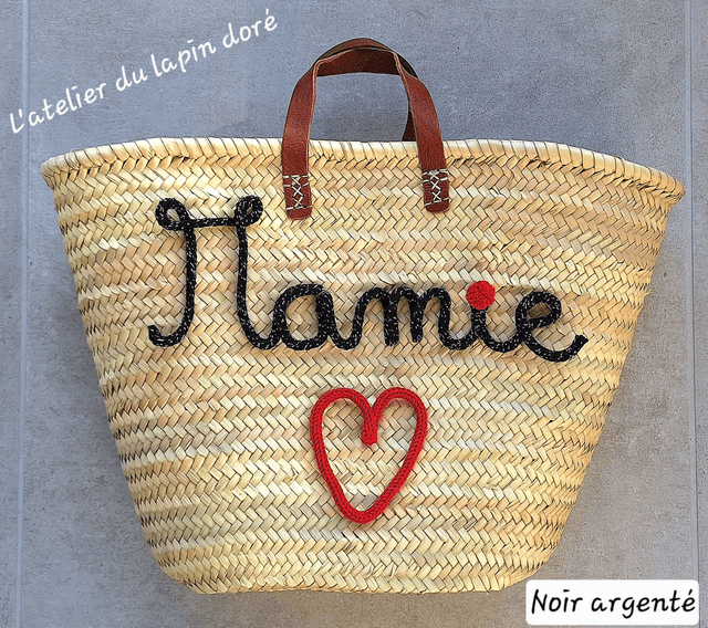 Panier plage/marché en tricotin personnalisé