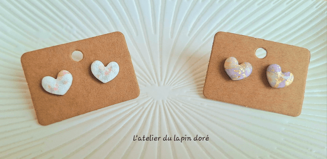 Boucles d&#039;oreilles clou Coeur