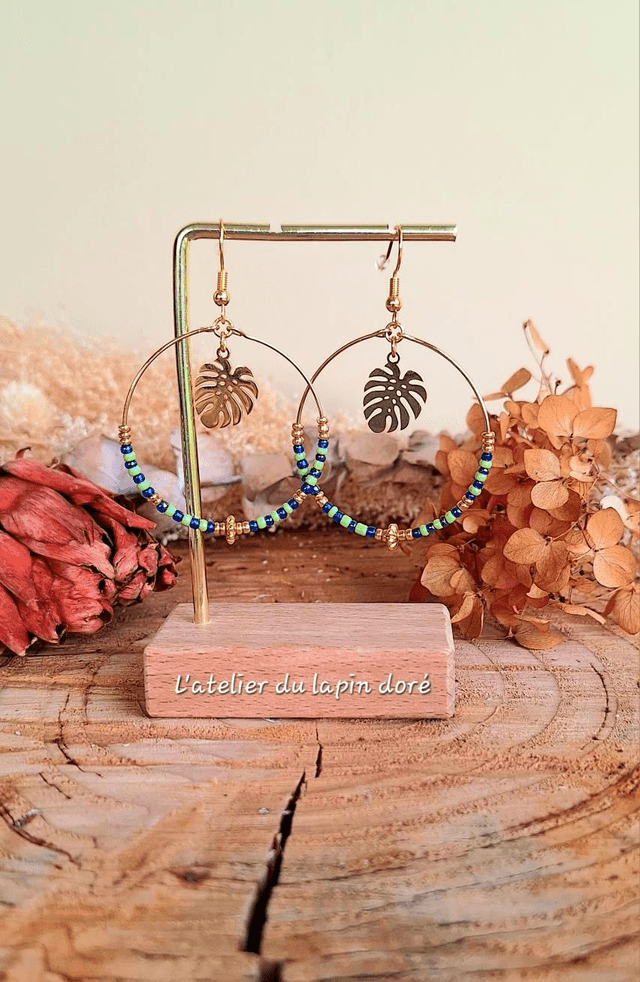 Boucles d&#039;oreilles créole Tropicale
