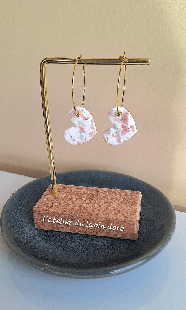 Boucles d&#039;oreilles Créole Coeur